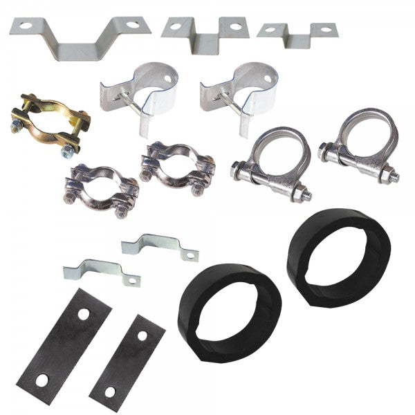 COMPLETE UITLAAT BEVESTIGINGSSET 2CV 4 - 2CV6 LANGE UITLAAT