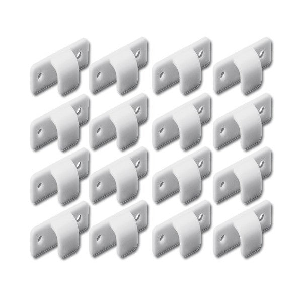 SET VAN 16 KUNSTSTOF HAKEN VOOR MEHARI WIT