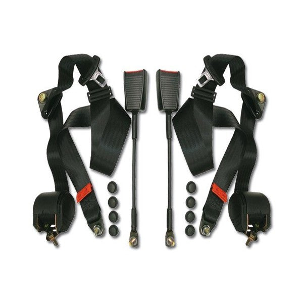 KIT VAN 2 SPOELRIEMEN (3 PUNTEN) VOOR 2CV - DYANE