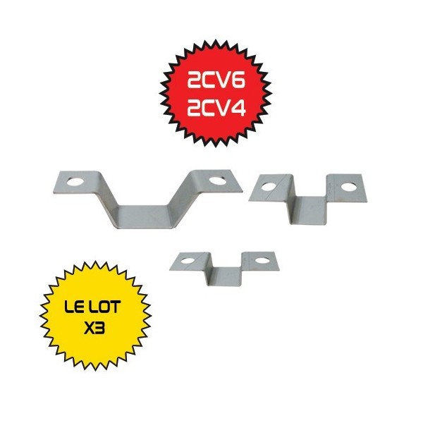 SET VAN 3 2CV UITLAATBEUGELS - DYANE