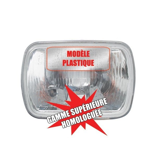 2CV RECHTHOEKIGE OPTIEK MET KUNSTSTOF BEHUIZING