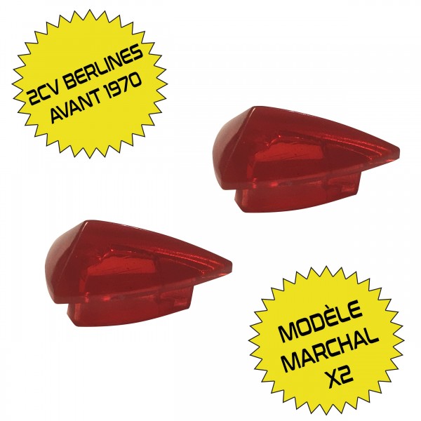 PAAR 2CV KOPLAMPEN, MARCHAL MODEL